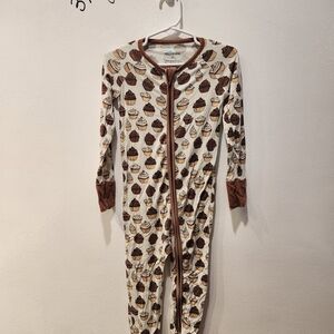Cupcake Print Onesie Pajamas